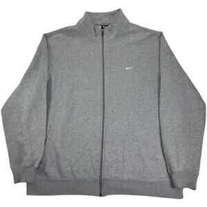 Vintage Nike Men's XXL Sportswear Sweatshirt Grey Full Zip Athletic Pullover